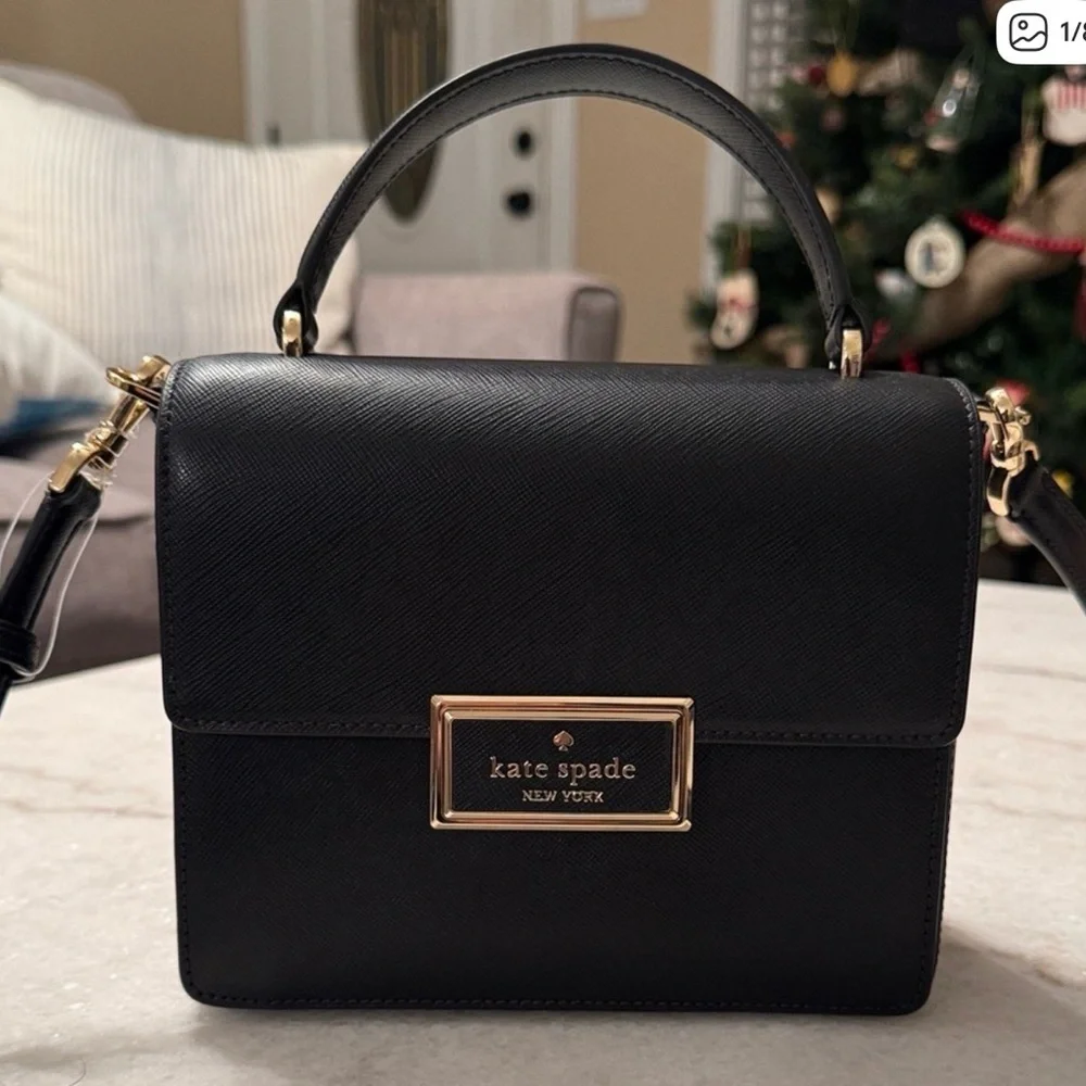 Kate Spade New York Women's Smooth Leather Top Handle Crossbody Bag W/ Dust Bag